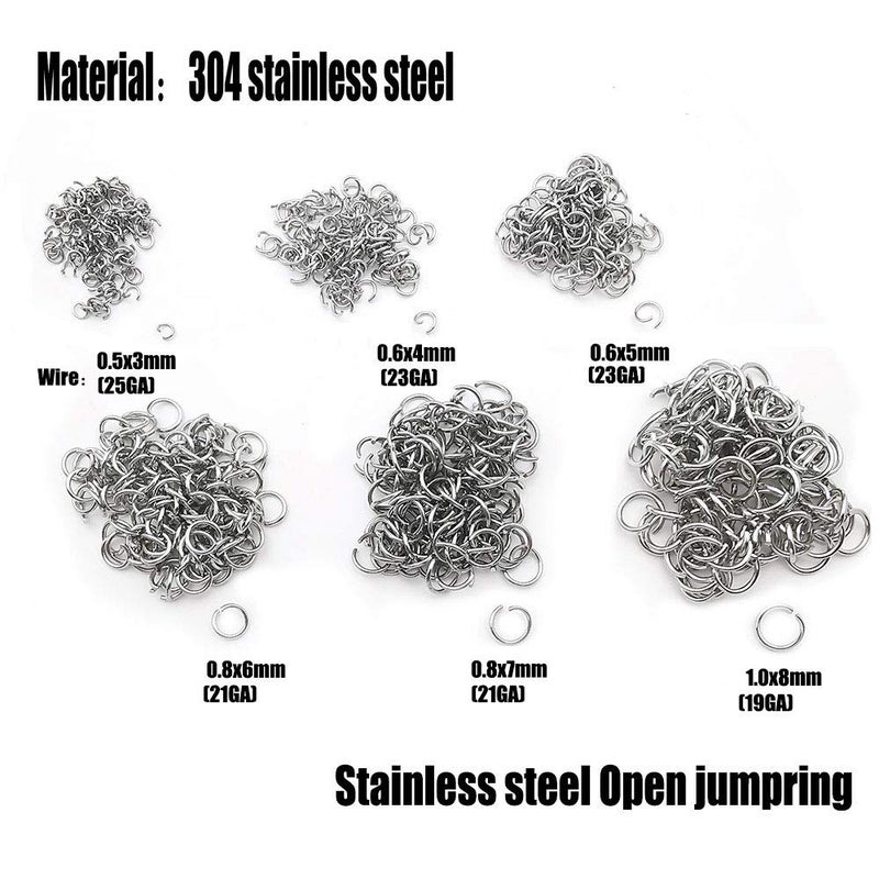WOCRAFT 2000 pcs Very Small 0.5x3mm Stainless Steel Split Rings Open Jump Ring Connector Rings for Jewelry Making Necklaces Bracelet Earrings Keychain DIY Craft (11673) - Image 3